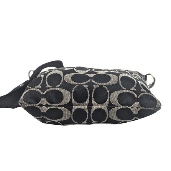 COACH Signature Canvas Python Embossed Patent Leather Swingback Crossbody Bag - Picture 5 of 7